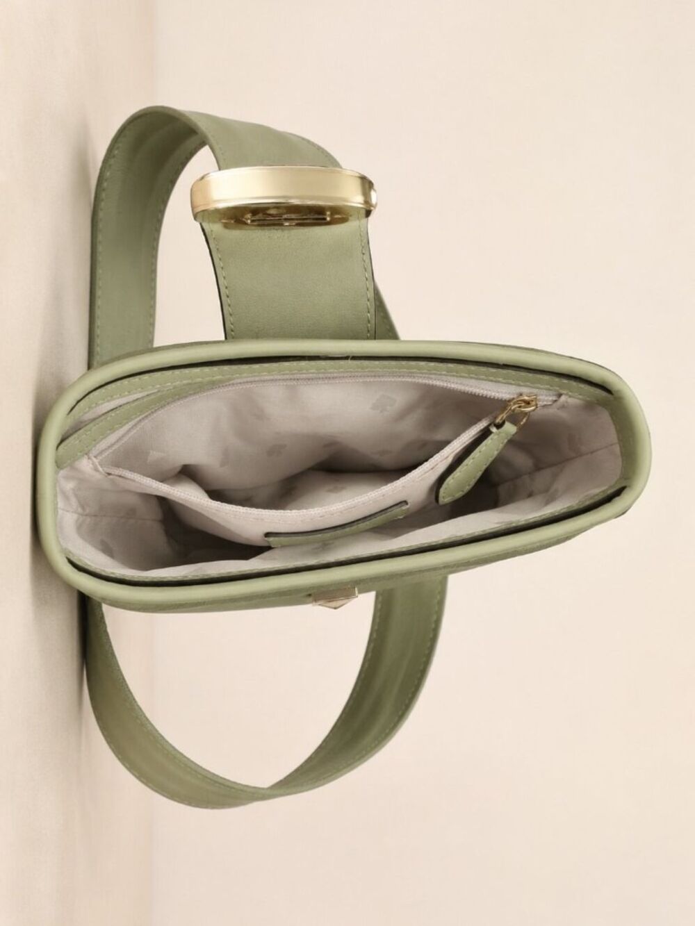Kate Spade Audrey Mini Bucket Bag Sage Green Leather Crossbody - Picture 5 of 7